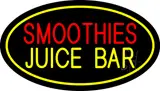 Smoothies Juice Bar Oval Yellow LED Neon Sign