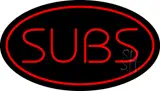 Subs Oval Red LED Neon Sign