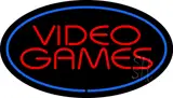 Video Games Oval Blue LED Neon Sign