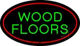 Wood Floors Oval Red LED Neon Sign