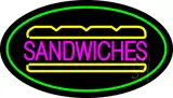 Oval Sandwiches Green LED Neon Sign