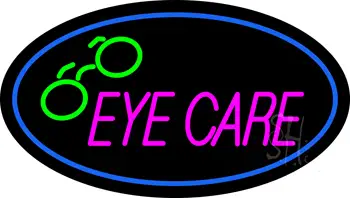 Oval Eye Care Logo LED Neon Sign