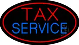 Oval Tax Service LED Neon Sign