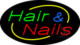 Deco Style Hair and Nails Animated Neon Sign
