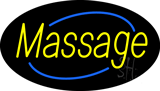 Deco Style Yellow Massage Animated Neon Sign
