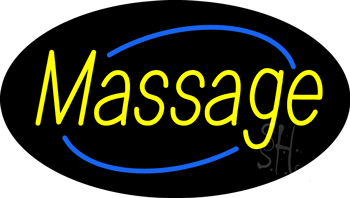 Deco Style Yellow Massage Animated Neon Sign