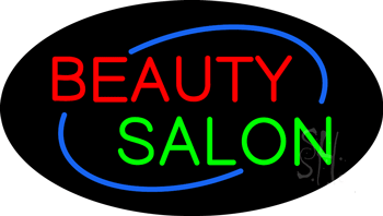 Deco Style Beauty Salon Animated Neon Sign