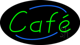 Deco Style Green Cafe Animated Neon Sign