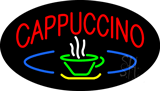 Oval Cappuccino Logo Animated Neon Sign
