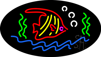 Fish Logo Animated Neon Sign