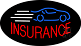 Insurance with Car Logo Animated Neon Sign