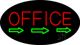 Red Office with Arrow Animated Neon Sign
