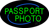Deco Style Passport Photo Flashing Neon Sign