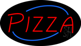 Oval Pizza Animated Neon Sign
