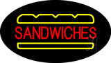 Red Sandwiches Inside Sandwich Animated Neon Sign