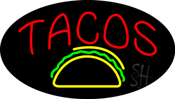 Tacos Logo Animated Neon Sign