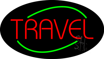 Deco Style Travel Flashing Neon Sign