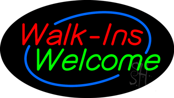 Deco Style Walk Ins Welcome Animated Neon Sign
