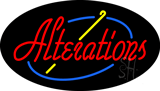 Red Alterations Oval Animated Neon Sign