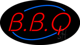 Oval BBQ Animated Neon Sign