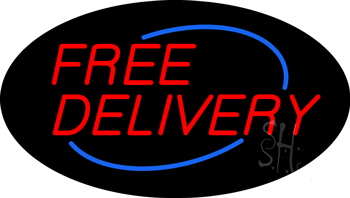 Deco Style Free Delivery Flashing Neon Sign