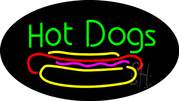 Hot Dogs Logo Animated Neon Sign