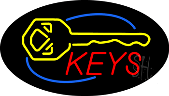 Keys Animated Neon Sign