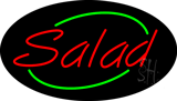Oval Red Salad Animated Neon Sign