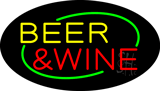 Beer and Wine Animated Neon Sign