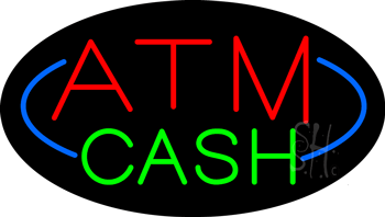 ATM Cash Animated Neon Sign
