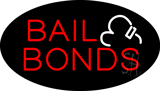 Red Bail Bonds Animated Neon Sign
