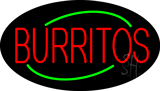 Oval Burritos Animated Neon Sign