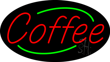 Deco Style Red Coffee Animated Neon Sign