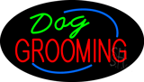 Deco Style Dog Grooming Flashing Neon Sign