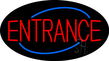 Oval Entrance Animated Neon Sign