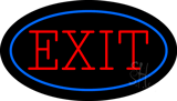 Oval Exit Animated Neon Sign