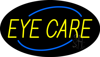 Yellow Deco Style Eye Care Animated Neon Sign