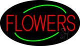 Deco Style Red Flowers Animated Neon Sign