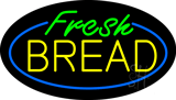 Oval Green Fresh Bread Animated Neon Sign