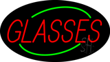Deco Style Red Glasses Animated Neon Sign