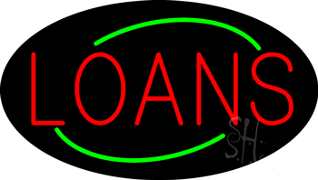 Deco Style Red Loans Animated Neon Sign