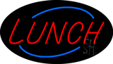 Oval Lunch Animated Neon Sign