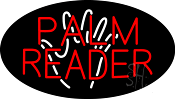 Palm Reader Flashing Neon Sign