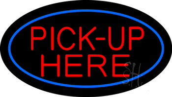 Pick-Up Here Animated Neon Sign