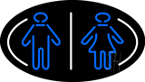 Restrooms Logo Animated Neon Sign