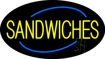 Yellow Sandwiches Animated Neon Sign