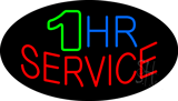1 Hr Service Animated Neon Sign