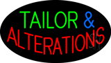 Tailor and Alterations Animated Neon Sign