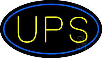 UPS Oval Flashing LED Neon Sign