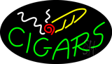 Green Cigars Logo Flashing Neon Sign